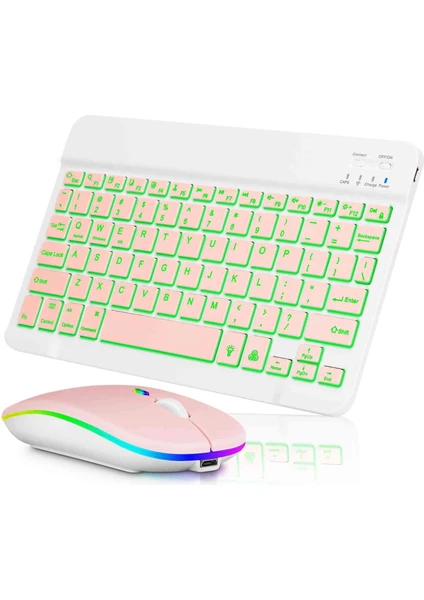 Honor Pad 8  Rgb Işıklı (7 Renkli)  Bluetooth & Wireless Türkçe Klavye Mouse Seti Design By Newface