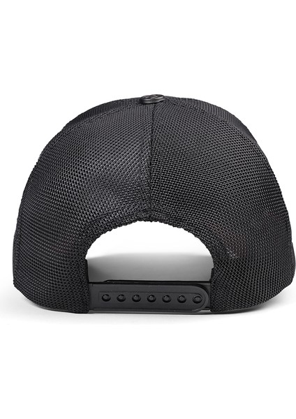 V1 Trucker Wake Up - 2cs Kod Logolu Unisex Haki Siperli-Siyah Şapka