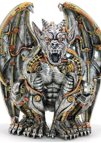 Ejderha Steampunk Canavar Biblo Polyester Heykel Steampunk Şık Tasarım Güç