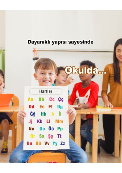 Türkçe Okul Öncesi - Ilköğretim Çocuk Eğitim Seti-1 Pvc Laminasyonlu 4'lü Poster 30X42 cm fiyatları