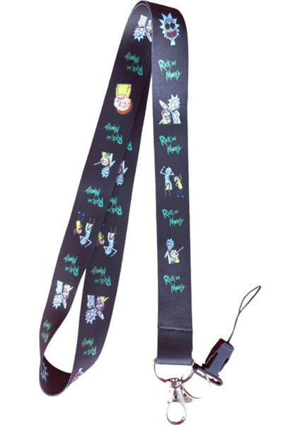 Dodo Bone Rick And Morty Iı Kart Askı Ipi, Yaka Askı Ipi, Telefon Askısı ve Sarı Plastik Yatay Kartlık