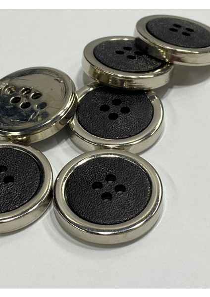 Kaban Mont Düğmesi Takımı 6 Lı Set / Siyah Gümüş / M004 fırsatları