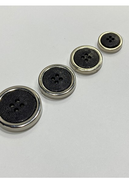 Kaban Mont Düğmesi Takımı 6 Lı Set / Siyah Gümüş / M004 indirimleri