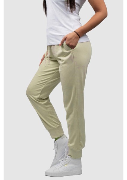 Sportswear Essential Standart Fit Jersy Pants Ince Rahat Kalıp Krem Eşofman Altı modelleri