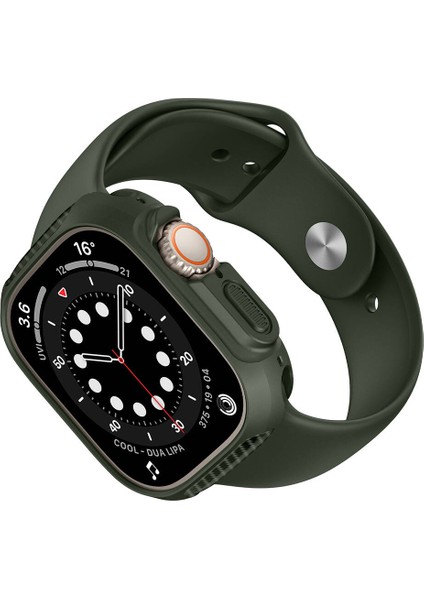 - Apple Watch Ultra 49MM - Kasa Koruyucu Silikon Tpu Kasa Koruyucu Watch Gard 31 - Gri