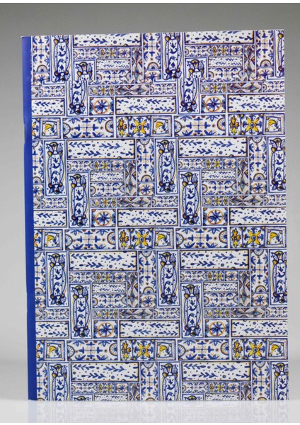 Mavi Çini Çizgili A4 Defter