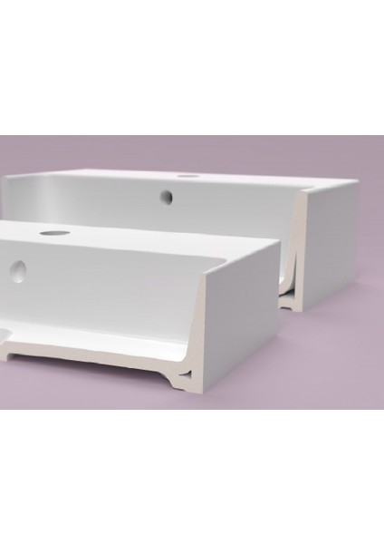 VX270 Volga Tezgah Üstü Kare Lavabo 70 cm