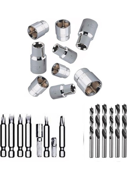 Titan Serisi 58 Vf 8 Ah Süper Set Çelik Şanzumanlı Çift Akülü Profesyonel Şarjlı Vidalama Matkap