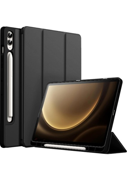 Samsung Galaxy Tab S9 Fe Plus X610 12.4 Inç Kılıf Premium Silikon Kalem Bölmeli Smart Case