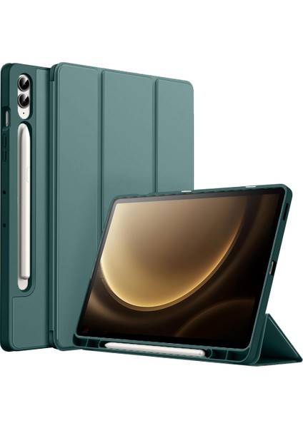 Samsung Galaxy Tab S9 Fe Plus X610 12.4 Inç Kılıf Premium Silikon Kalem Bölmeli Smart Case