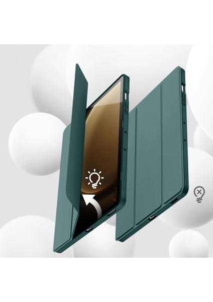 Samsung Galaxy Tab S9 Fe Plus X610 12.4 Inç Kılıf Premium Silikon Kalem Bölmeli Smart Case fırsatları