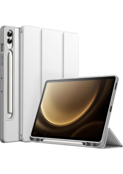 Samsung Galaxy Tab S9 Fe Plus X610 12.4 Inç Kılıf Premium Silikon Kalem Bölmeli Smart Case