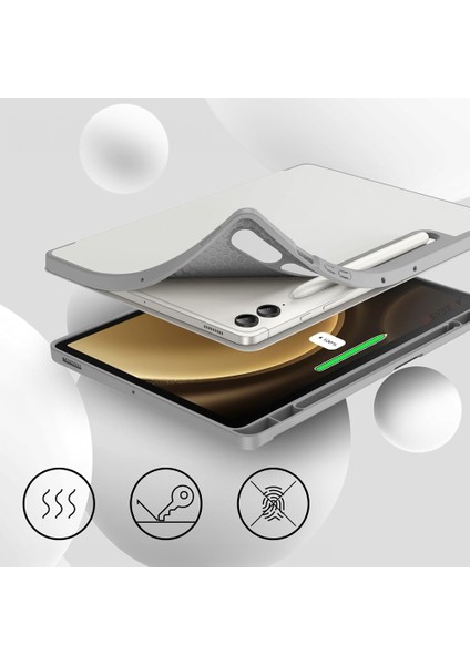 Samsung Galaxy Tab S9 Fe Plus X610 12.4 Inç Kılıf Premium Silikon Kalem Bölmeli Smart Case modelleri