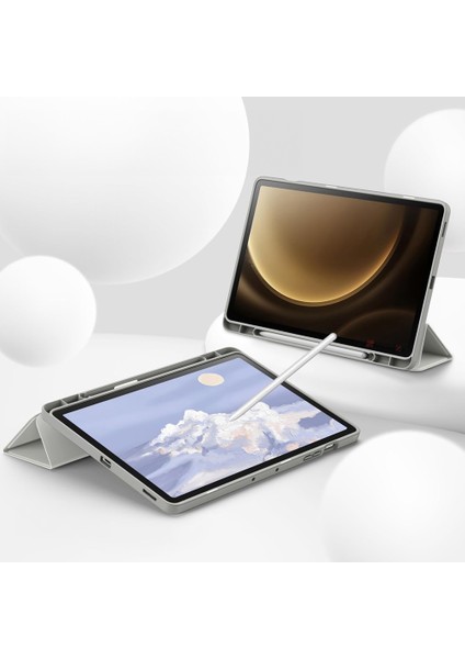 Samsung Galaxy Tab S9 Fe Plus X610 12.4 Inç Kılıf Premium Silikon Kalem Bölmeli Smart Case indirimleri