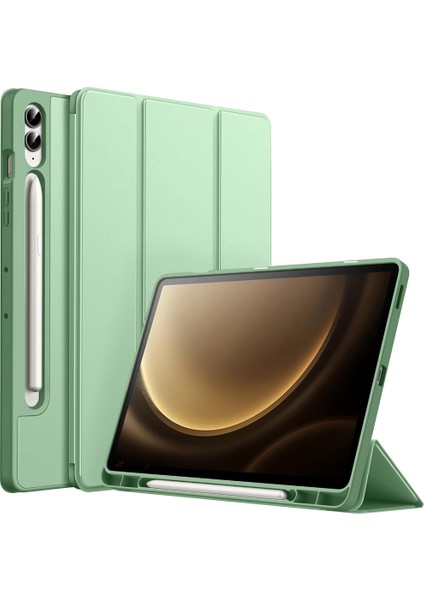 Samsung Galaxy Tab S9 Fe Plus X610 12.4 Inç Kılıf Premium Silikon Kalem Bölmeli Smart Case