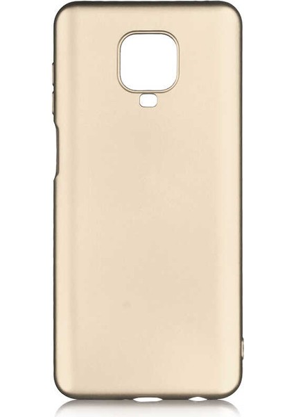 - Xiaomi Redmi Note 9s - Kılıf Mat Soft Premier Silikon Kapak - Gold