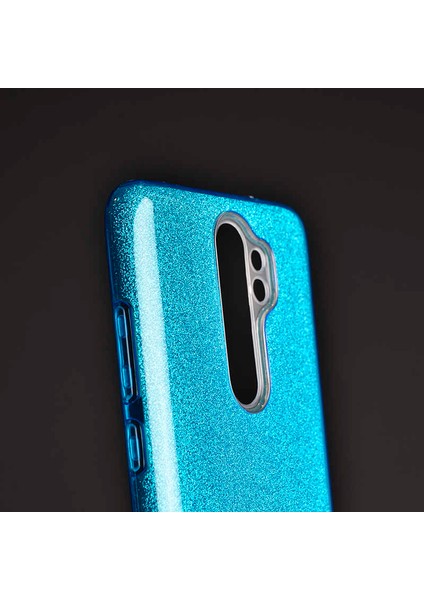 - Xiaomi Redmi Note 8 Pro - Kılıf Simli Koruyucu Shining Silikon - Gri