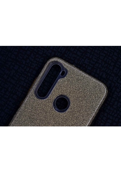 - Xiaomi Redmi Note 8 - Kılıf Simli Koruyucu Shining Silikon - Gri