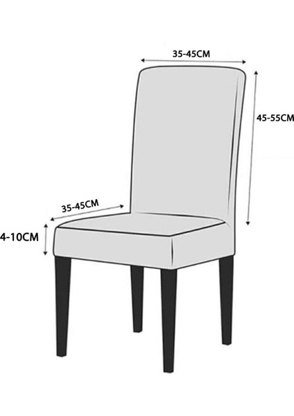 Jakarli Sandalye Örtüsü Çubuk Desen Yüksek Esnekli Sandalye Kılıfı( 6ADET) fiyatları