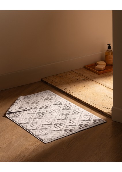 Rachel Pamuk Ayak Havlusu - Gri - 50X70 cm