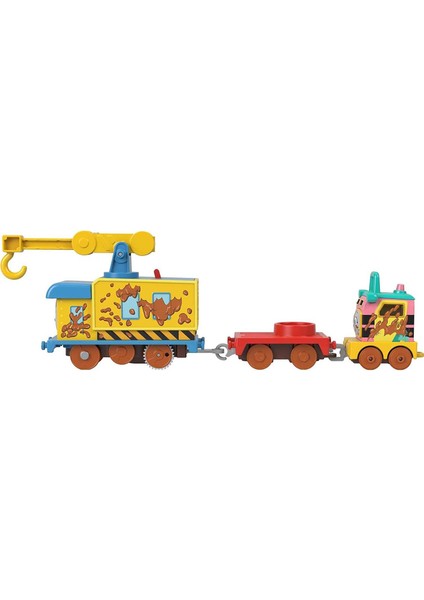 Orjinal Thomas ve Arkadaşları Pilli Motorlu Büyük Trenler Vinç Grue Fisher Price Thomas Pilli Motorlu Tren indirimleri