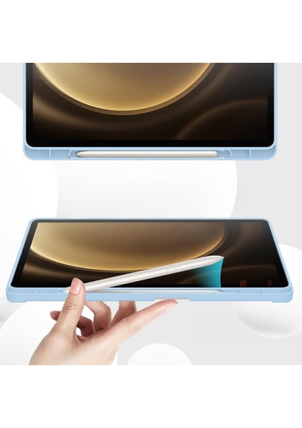 Samsung Galaxy Tab S9 Plus X810 12.4 Inç Kılıf Premium Silikon Kalem Bölmeli Smart Case fiyatları