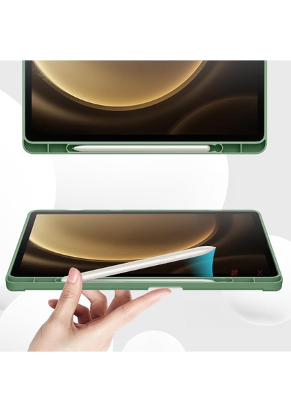 Samsung Galaxy Tab S9 Plus X810 12.4 Inç Kılıf Premium Silikon Kalem Bölmeli Smart Case fiyatları