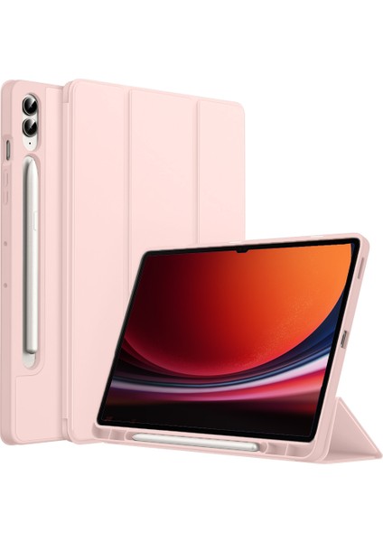 Samsung Galaxy Tab S9 Plus X810 12.4 Inç Kılıf Premium Silikon Kalem Bölmeli Smart Case