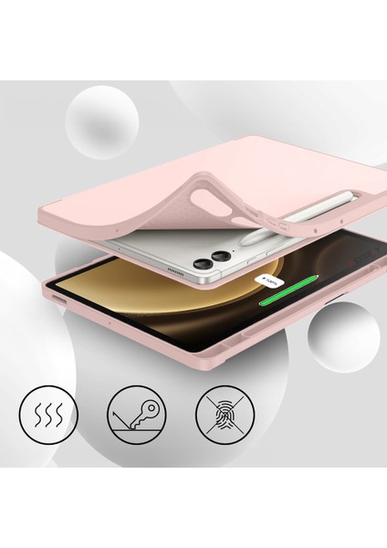 Samsung Galaxy Tab S9 Plus X810 12.4 Inç Kılıf Premium Silikon Kalem Bölmeli Smart Case modelleri