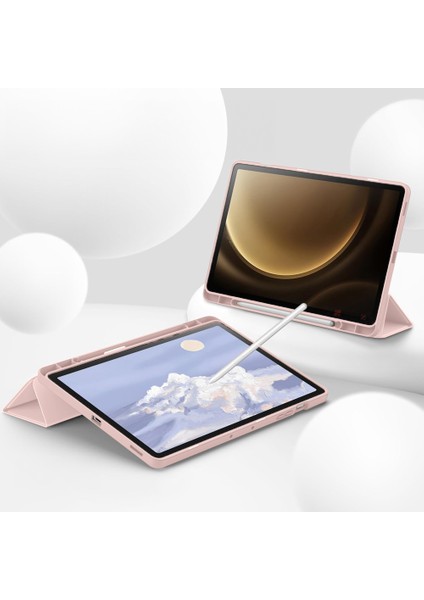 Samsung Galaxy Tab S9 Plus X810 12.4 Inç Kılıf Premium Silikon Kalem Bölmeli Smart Case indirimleri