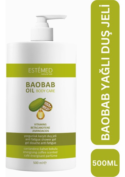 Baobab Yağı Duş Jeli & Baobab Anti-Fatigue Shower Gel 500ml