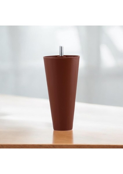 4 Adet Vidalı Düz 14 Cm Kahve Plastik Mobilya Yükseltme Yükseltici Koltuk Kanepe Baza Ayağı