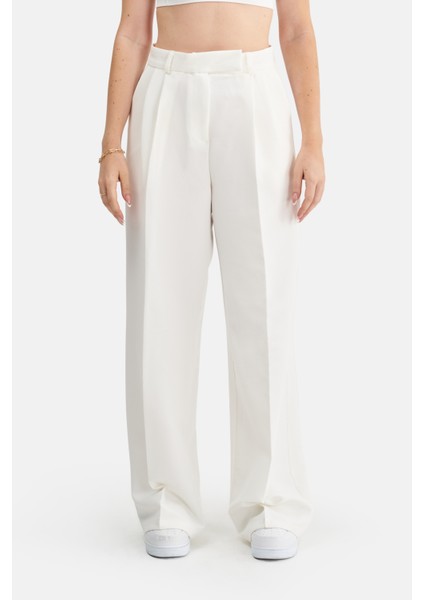 Kadın Yüksek Bel Esnek Çift Pile Palazzo Pantolon fiyatları