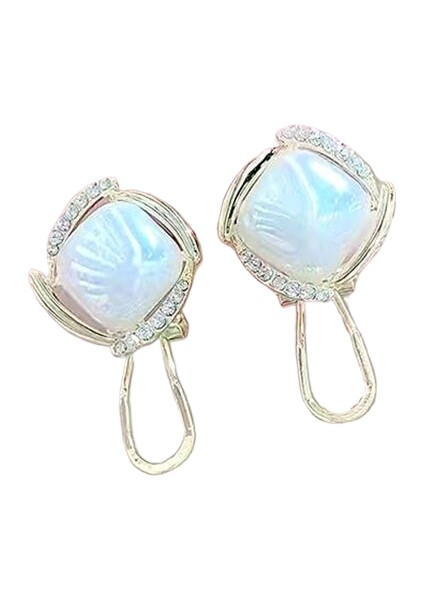 Satisfactionkadınlar Için Yeni Mizaç Moda Geometrik Saplama Küpeler 925 Gümüş Iğne Basit Işık Lüks Küpe (Yurt Dışından)