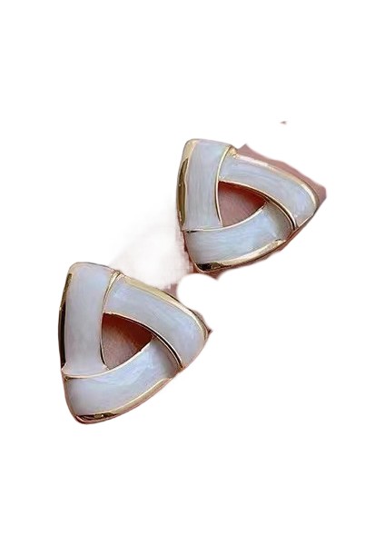 Satisfactionkore Tarzı Kamelya Tarzı Delinmemiş Küpe Inci Çiçek Dama Tahtası Elmas Küpe Kadınlar Için (Yurt Dışından)