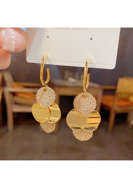 Satisfactionpopüler 925 Gümüş Iğne Küpe Klasik Geometrik Uzun Püskül Küpe (Yurt Dışından)