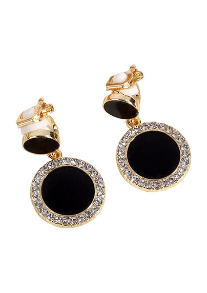 Satisfactionkore Tarzı Kamelya Tarzı Delinmemiş Küpe Inci Çiçek Dama Tahtası Elmas Küpe Kadınlar Için (Yurt Dışından)