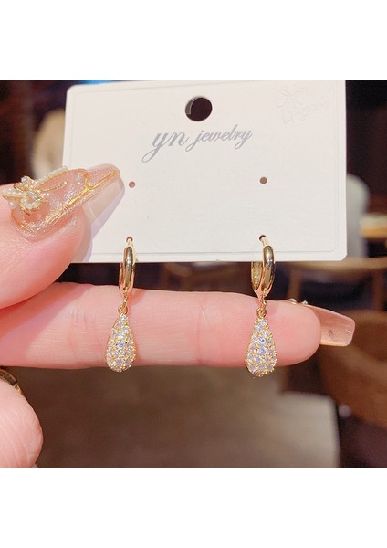 Satisfactionpopüler 925 Gümüş Iğne Küpe Klasik Geometrik Uzun Püskül Küpe (Yurt Dışından)