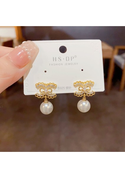 Satisfactionpopüler 925 Gümüş Iğne Küpe Klasik Geometrik Uzun Püskül Küpe (Yurt Dışından)