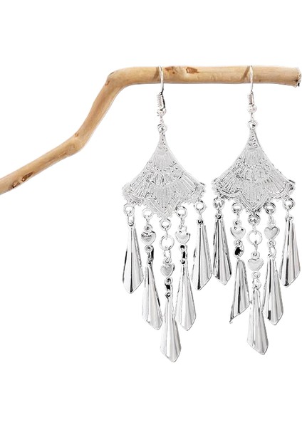 Satisfactionmiao Küpeleri, Etnik Azınlık Turistik Küpeleri, Bohem Uzun Yapraklı Püskül Küpeler (Yurt Dışından)