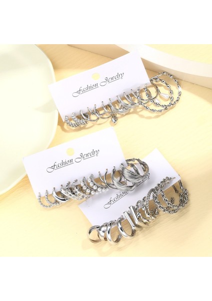 Satisfactionçok Satan Moda Avrupa ve Amerikan Tarzı Altın C-Şekilli Zincir Küpe Seti, Bayanlar Için Hafif Lüks ve Üst Düzey Küpeler (Yurt Dışından)