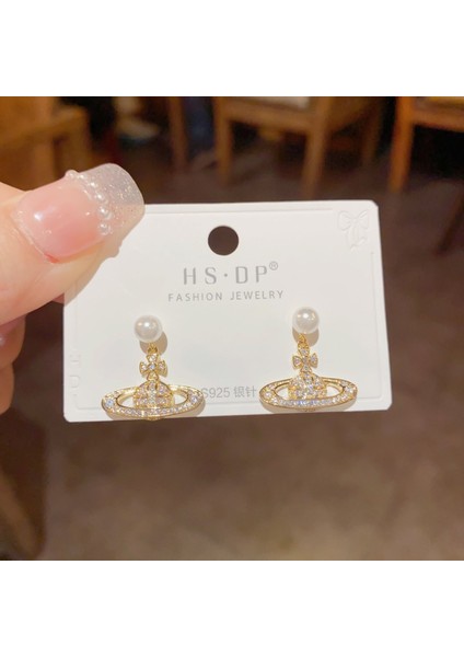 Satisfactionpopüler 925 Gümüş Iğne Küpe Klasik Geometrik Uzun Püskül Küpe (Yurt Dışından)