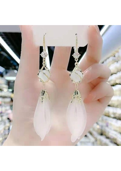 Satisfactionkadınlar Için Moda Mizaç Uzun Püskül Yaz Popüler Küpeler Süper Parlak Üst Düzey Hafif Lüks Küpeler (Yurt Dışından)