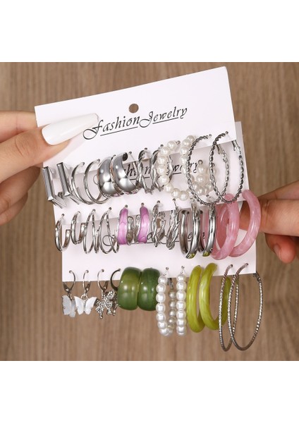 Satisfactionçok Satan Moda Avrupa ve Amerikan Tarzı Altın C-Şekilli Zincir Küpe Seti, Bayanlar Için Hafif Lüks ve Üst Düzey Küpeler (Yurt Dışından)