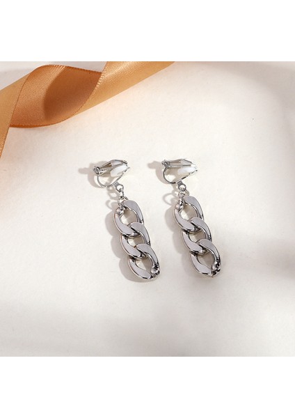 Satisfactiondelici Olmadan Üçgen Püskül Kulak Klipsi, Üst Düzey Niş Edebi Retro Bayan Kulak Asılı Hafif Lüks Yüksek Kaliteli Küpeler (Yurt Dışından)