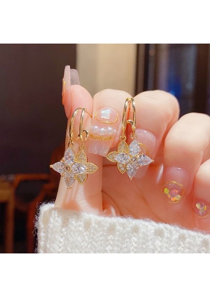 Satisfactionpopüler 925 Gümüş Iğne Küpe Klasik Geometrik Uzun Püskül Küpe (Yurt Dışından)