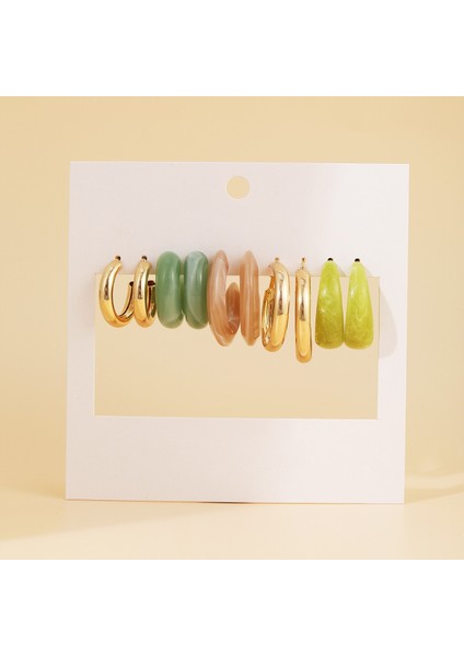 Satisfactionçok Satan Moda Avrupa ve Amerikan Tarzı Altın C-Şekilli Zincir Küpe Seti, Bayanlar Için Hafif Lüks ve Üst Düzey Küpeler (Yurt Dışından)