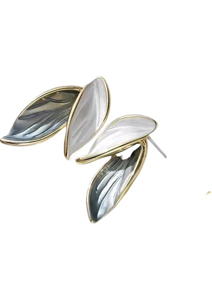 Satisfactionkore Tarzı Kamelya Tarzı Delinmemiş Küpe Inci Çiçek Dama Tahtası Elmas Küpe Kadınlar Için (Yurt Dışından)