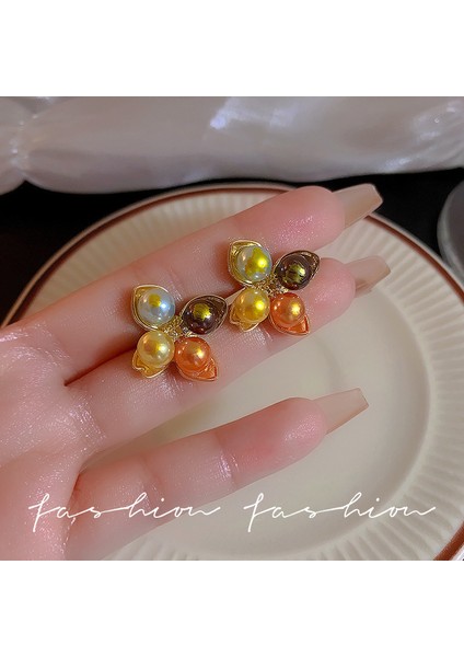 SATISFACTIONS925 Gümüş Iğne Retro Fransız Inci Küpeleri, Üst Düzey, Çok Yönlü, Basit ve Kişiselleştirilmiş Küpeler (Yurt Dışından)