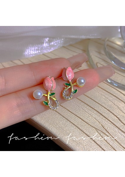 SATISFACTIONS925 Gümüş Iğne Retro Fransız Inci Küpeleri, Üst Düzey, Çok Yönlü, Basit ve Kişiselleştirilmiş Küpeler (Yurt Dışından)